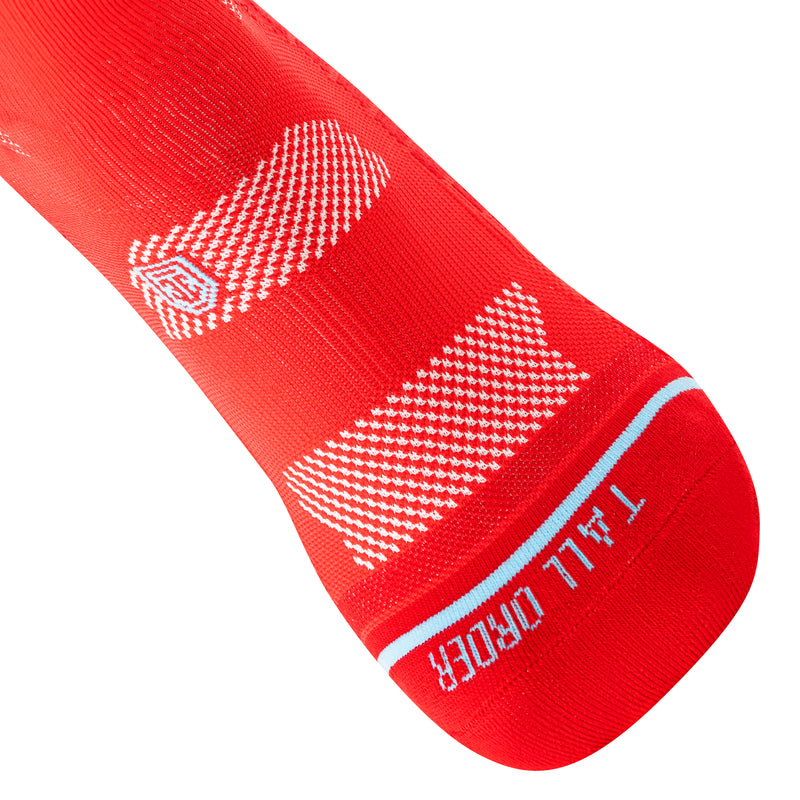 All Sport Performance Over the Calf Gripper Sock - Red