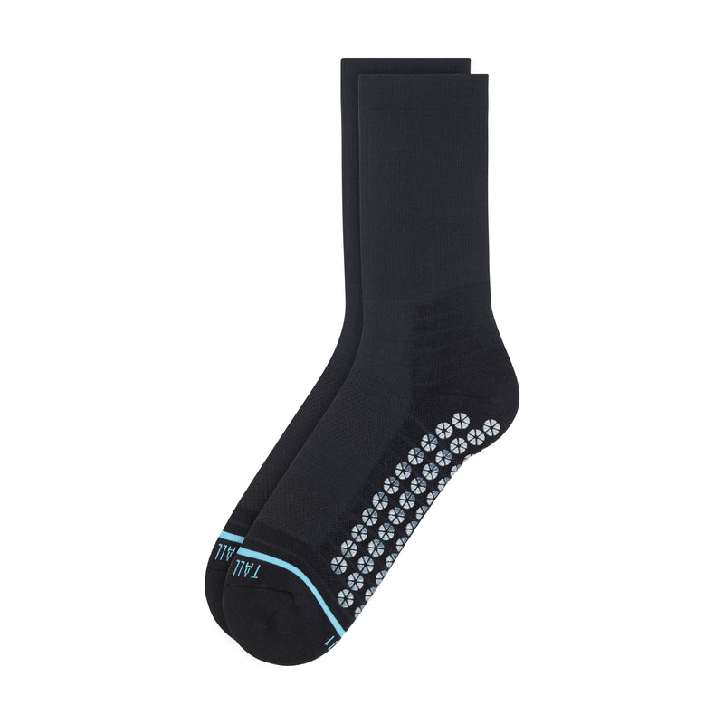 All Sport Performance Crew Length Black Gripper Sock