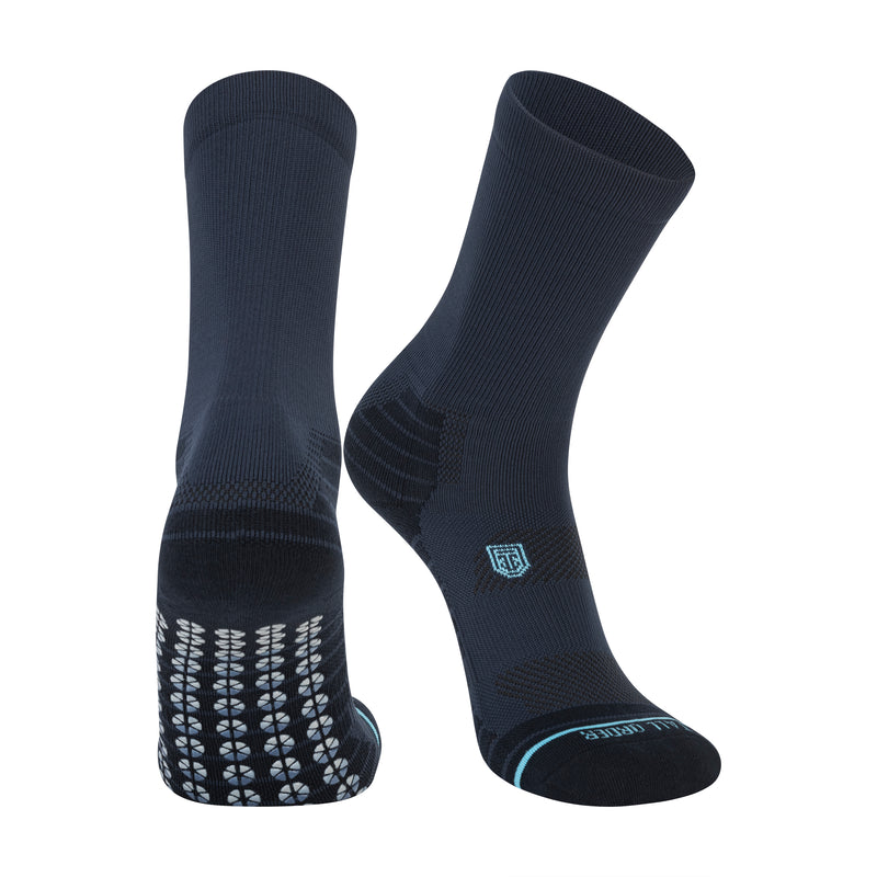 All Sport Performance Crew Length Navy Gripper Sock