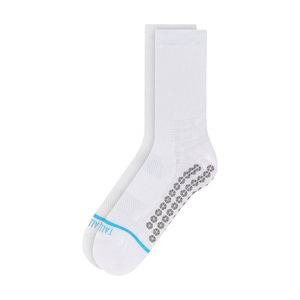 All Sport Performance Crew Length Gripper Sock - White