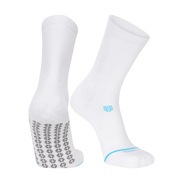 All Sport Performance Crew Length Gripper Sock - White