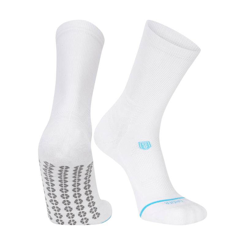 All Sport Performance Crew Length Gripper Sock - White
