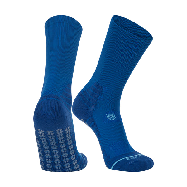 All Sport Performance Crew Length Gripper Sock - Medium Blue