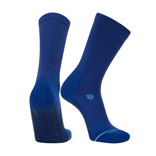 All Sport Performance Crew Length Gripper Sock - Blue