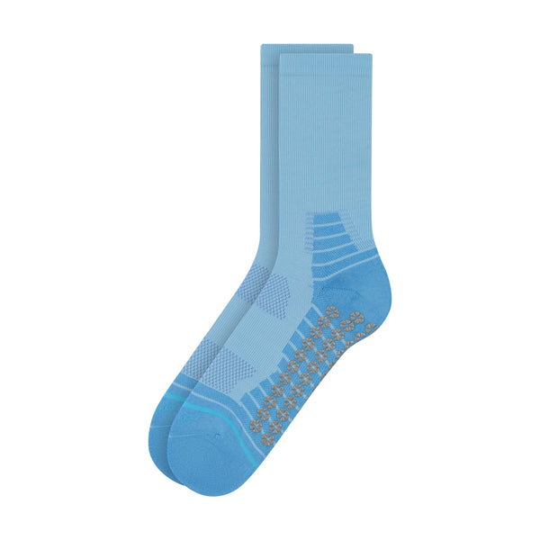 All Sport Performance Crew Length Gripper Sock - Light Blue Pastel