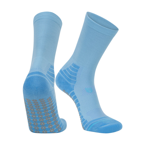 All Sport Performance Crew Length Gripper Sock - Light Blue Pastel