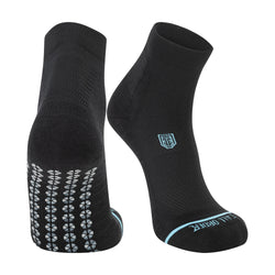 All Sport Performance Quarter Crew Black Gripper Sock