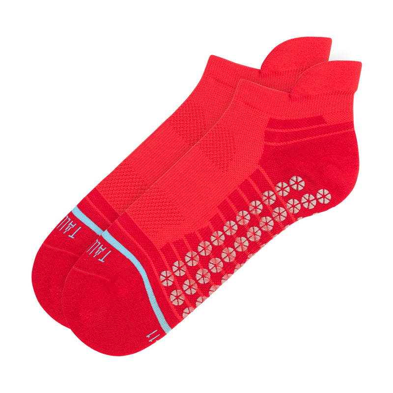 All Sport Performance Low Cut Red Gripper Sock