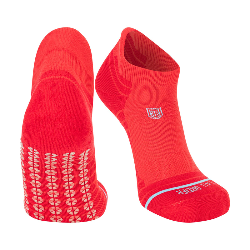 All Sport Performance Low Cut Gripper Sock - Red