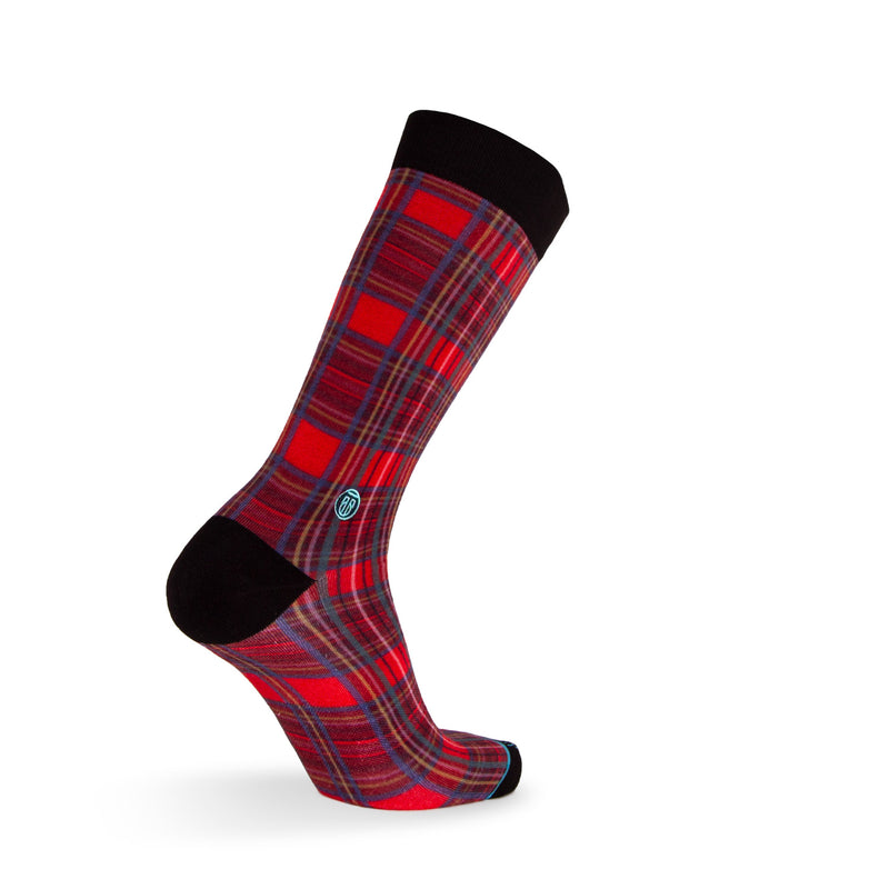 The Plaid - Extra Cushioned - Red Plaid Dress Socks