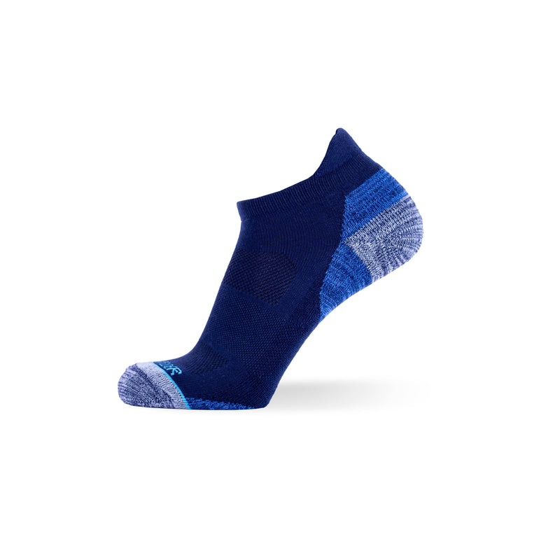 Heather Grey With Cobalt & Navy Heather Grey Two Pack - Extra Cushioned Ankle Socks