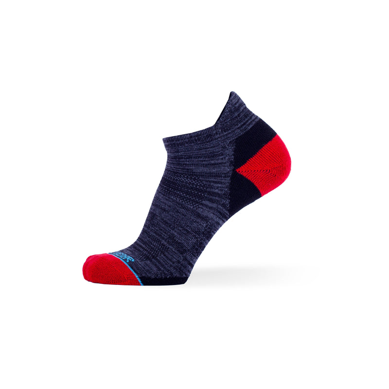 Black with Heather Grey & Charcoal with Red Two Pack - Extra Cushioned Ankle Socks
