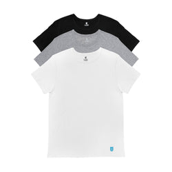 The Tees - Black, Grey, and White Undershirts (Three-Pack) - Big and Tall Undershirts